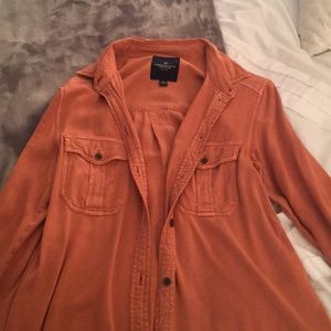 Rusty orange button up flannel